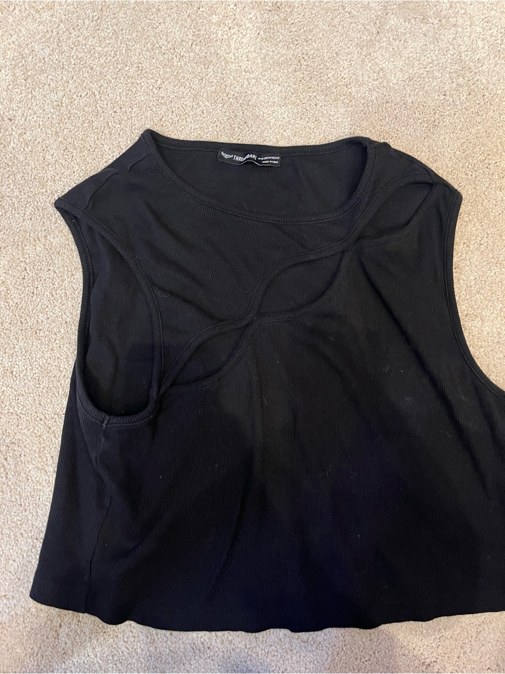Black Cutout Ribbed Tank - Women's Stylish Sleeveless Top